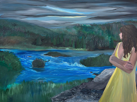 A woman and the lake